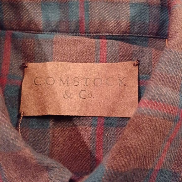 Robert Comstock Blue/Brown Shirt.  Size M - Picture 3 of 4